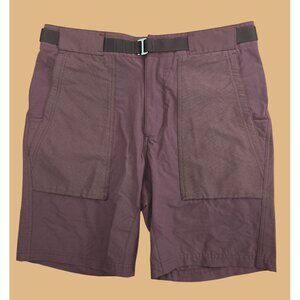 REI Co-Op Mens Burgundy Nylon Hiking Shorts 34 With Adjustable Belt